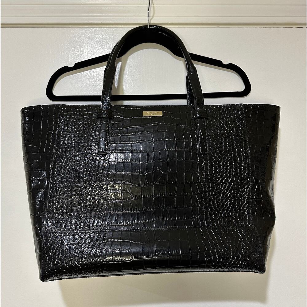 Kate Spade Black Croc-Embossed Tote